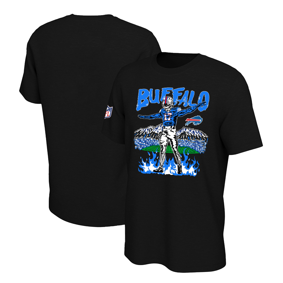 Men 2024 NFL Buffalo Bills T shirts black->new york mets->MLB Jersey